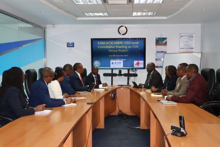 MRPC, NCIC and the Kenya Association of Manufacturers During A High-Level Consultative Meeting on the Development of a Conflict Vulnerability Index